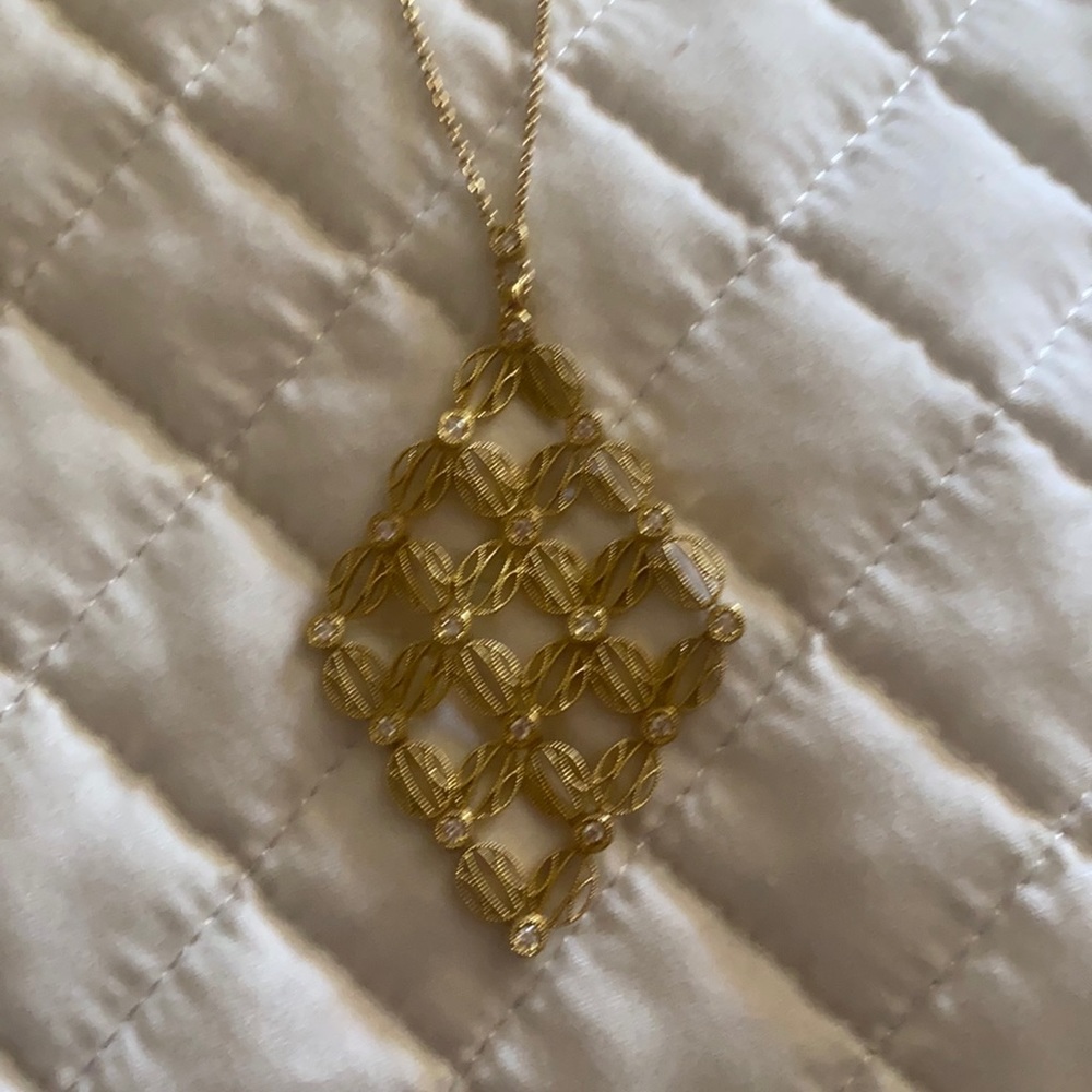 TACORI 18K yellow gold and Diamond necklace BEAND NEW NOT WORN .
